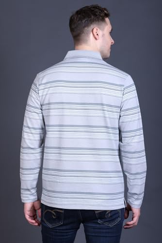 Image of Full Sleeve Polo T Shirt for Men Cotton with Pocket and Collar - Regular Fit Tshirt