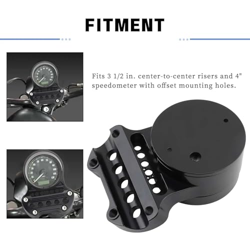 Support d'instrument noir pour moto : résolvez le problème de visibilité sur Dyna - 3