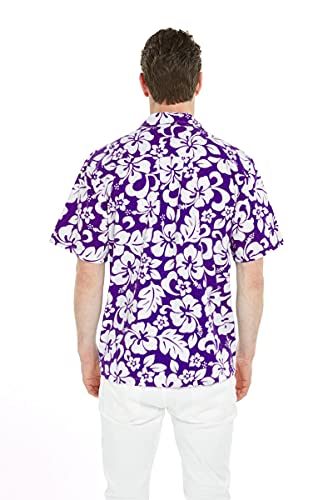 Image of Matchable Couple Hawaiian Luau Men Shirt or Women Tank Dress in Classic Vintage Hibiscus