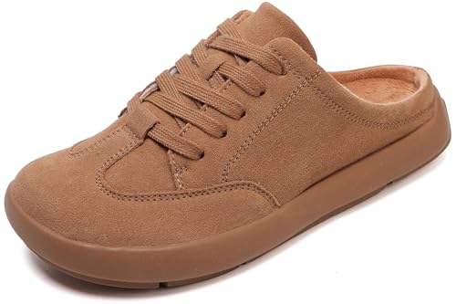 UBFEN Damen Hausschuhe Warme Mules Slippers Weiche Flache Plüsch Slip...