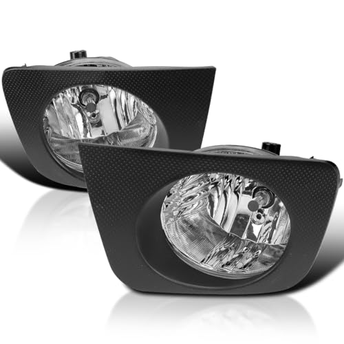 Spec-D Tuning Clear Driving Fog Lights + Bulbs + Switch Compatible with 2006-2009 Toyota 4Runner L+R Pair Assembly