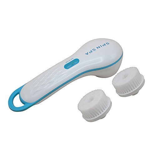 ZURU BUNCH® Spin Spa Electric Face Cleaning Brush Spin Spa AND Cleansing Facial Brush Massager Massager (White, Blue)