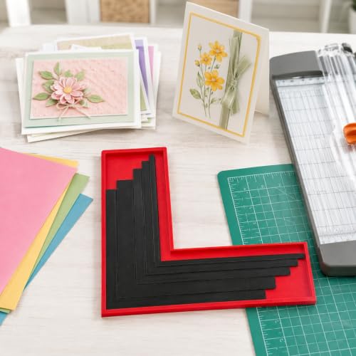Border Placement Tools for Paper Projects, Nested Layering Guides with Marked Corners Serving Cards Notes Classroom Sketches Paper Alignment Guides Border Spacing Tool Layering Corner Ruler Card Aid - Image 9