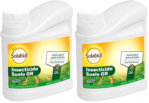 Solabiol Insecticida Suelo para huerto. Apto para Agricultura ecológica. Control de plagas en Cultivos hortícolas, gris (Paquete de 2)