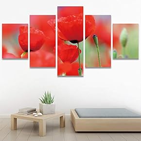 SIGNWIN 5 Panel Canvas Wall Art Modern Art...