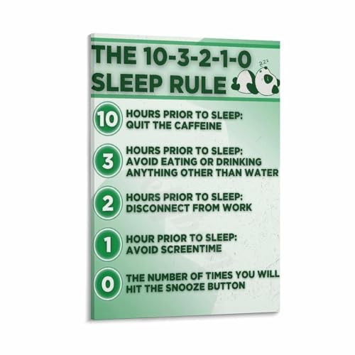 Bedtime Routine Poster 10-3-2-1-0 Sleep Schedule Guide for Parents and