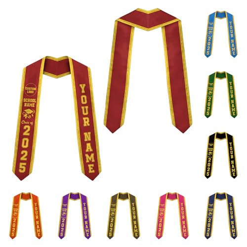 MonkeyVan Personalized Graduation Stole Class Of 2025, Congratulations Sash With Photo Text, Graduation Gifts, Graduation Sash C5