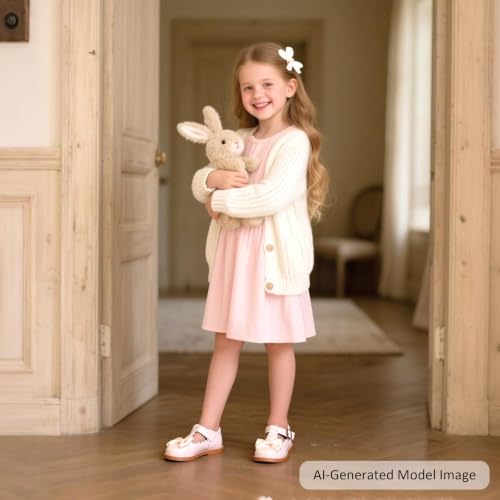 Image of Felix & Flora Toddler Little Girl Mary Jane Dress Shoes - Ballet Flats for Girl Party School Shoes