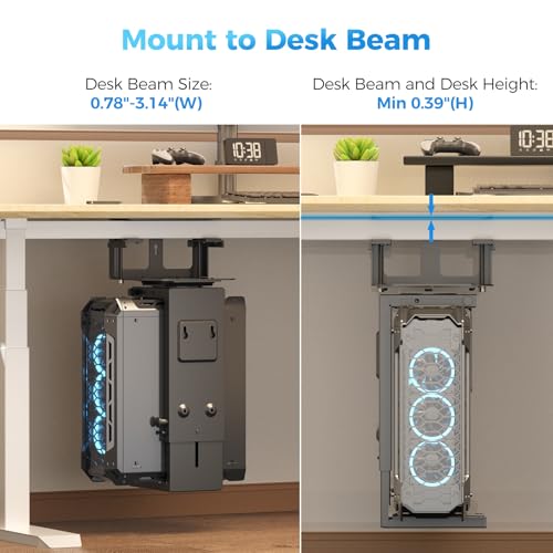 Soporte ajustable de sujeción para CPU bajo escritorio o pata miniatura 5