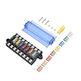Fuse Blade Kit, 12V Marine Fuse Blade, 8-Way Fuses Box for Cars/Boats/Yachts/RV/Trailers/Trucks/SUVs