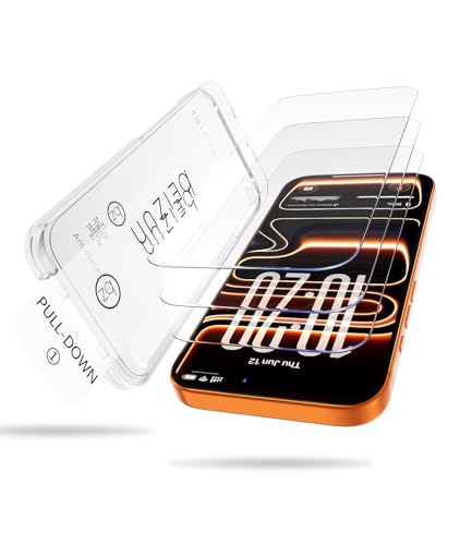 Image of Beizun for iPhone 17 Pro Screen Protector, 3-Pack 9H+ Tempered Glass, Easy Installation, Bubble-Free & Dust-Free, Case Friendly, Full Coverage, 3D Curved Edges