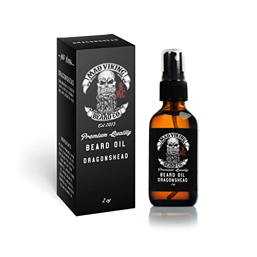 Mad Viking Beard Co. Premium Beard Oil For Men - Natural Beard Softener, Conditioner, And Skin Moisturizer - Reduces Beard Itch - For Thicker Looking Beards - Made In The Usa (Dragonshead, 2Oz Beard Oil Spray) #TOP10