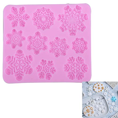 Baking Funny 3D Snowflake Fondant Mold Silicone Mold for Cake Cupcake Decoration 10