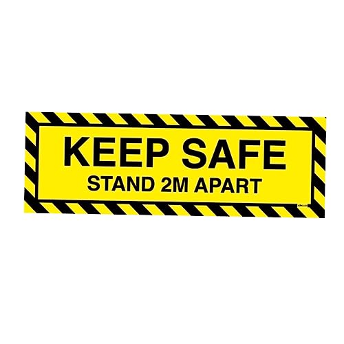 SOLUSTRE 4 Peças Sinais De Escritório Adesivos De Escritório Mantenha Distância Segura Adesivo Pés A