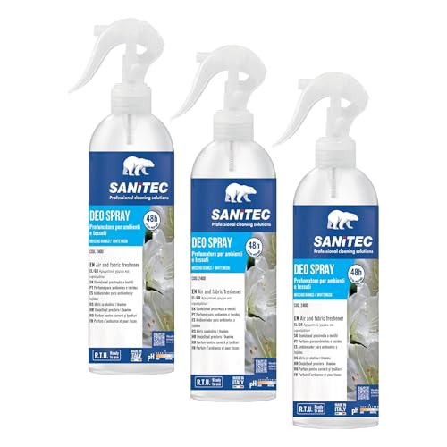 Sanitec, Deo Spray Muschio Bianco, Profumatore Ambienti E Tessuti 300