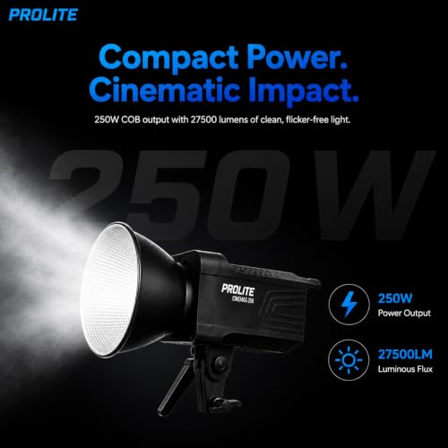 Image of Prolite Cinemax 250 Bi COB LED Studio Light, 2700-6500K Bowens Mount