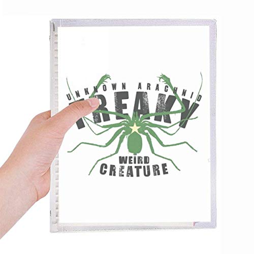 Carnet à spirale rechargeable à motif étoile verte pour notes quotidiennes