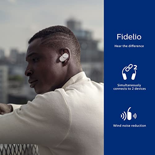 Image of Philips Fidelio T1 True Wireless Headphones with Active Noise Canceling Pro+, Audiophile Quality (White)