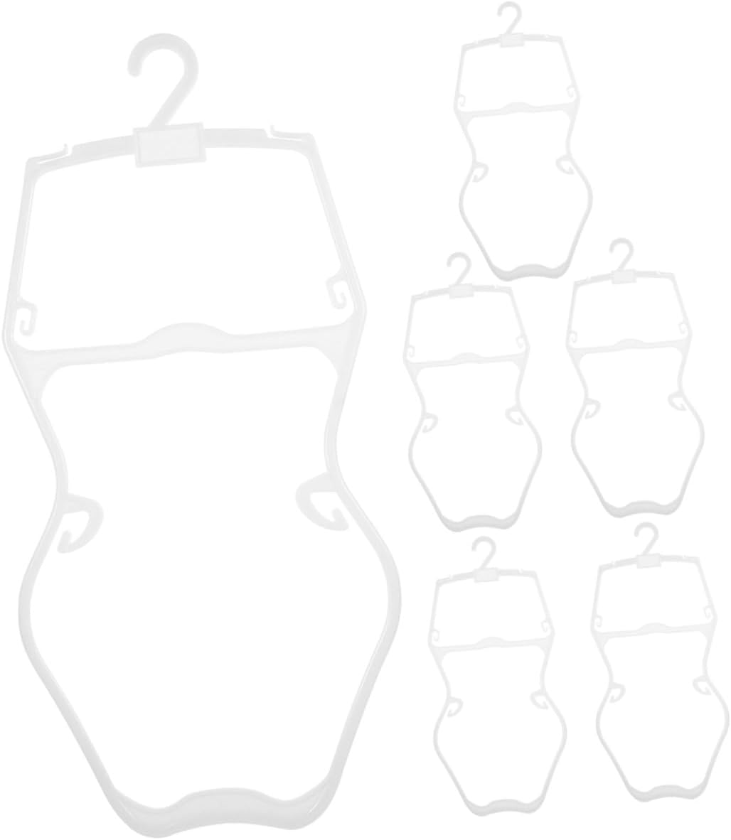 DOITOOL Swimwear Hangers Plastic Clothes Hangers 6pcs Non-Slip Cartoon Design for Nursery and Closet Storage