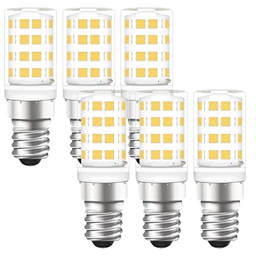 Huoqilin E14 Led Warmweiss Birne 5W 3000K,Ersatz für 40W Halogenlampen,Kein Flackern Energiesparlampe, für Küche, Wohnzimmer,6 Stück