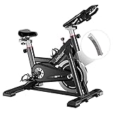 Jobur Belt Drive Cycle Bike with Magnetic Resistance Exercise Bikes-Quiet Indoor Cycling Bike Stationary with Tablet Holder＆Comfortable Seat Cushion, Stationary Bikes For Home