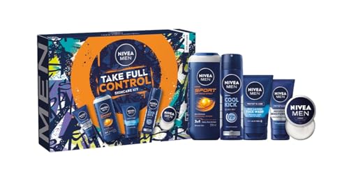 Take Full Control Skincare Kit Men’s Gift Set – Sport Shower Gel, Anti-Perspirant, Moisturiser, Face Wash & Multi-Purpose Creme