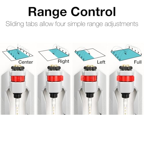 Eden 96218 Heavy Duty Turbo Oscillating Sprinkler, Covers Up to 3,700 sq. ft., 18 Brass Nozzles, Weighted Aluminum Base, Adjustable Range, Quick Connect Bundle, Silver, Red, Black by Eden - Used condition - Image 6
