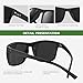 Fanshen Polarized Sunglasses for Men Women, UV Protection Lightweight Mens Sun Glasses for Driving Fishing Golf Cycling (Black&Ice Blue&Red)