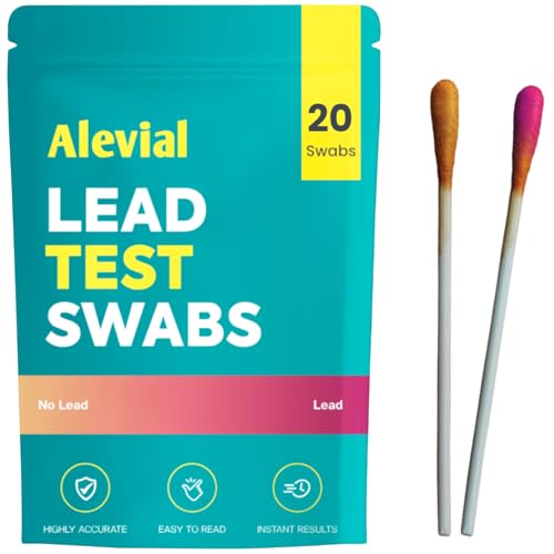 Lead Test Kit 20 Pack Instant Testing Swabs for Home Dip Swab in Water (No Vinegar Required) Lead Detector Dishes Paint Metal Surface Detection by Alevial