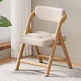Cojín de asiento transpirable: esta silla plegable está diseñada con una funda de cuero suave y transpirable que promueve el flujo de aire, asegurando una comodidad óptima durante el uso. Su diseño ergonómico proporciona un excelente apoyo para largos períodos de sentado, por lo que es ideal para el hogar, la oficina o actividades al aire libre. Disfruta de una experiencia relajante con nuestra silla versátil y elegante que se adapta a cualquier entorno.