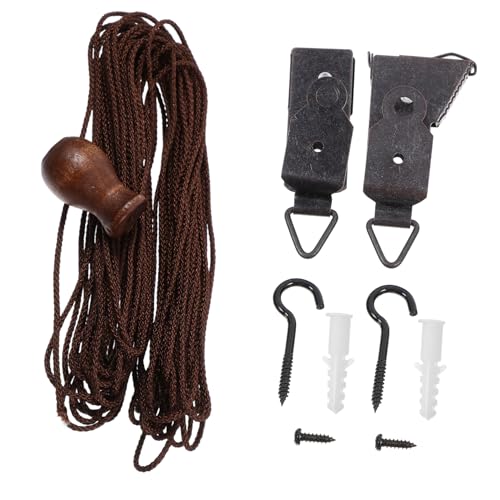 DIYEAH Diy Bamboo Roller Blind Accessories Set Roller Shade Rope and Fittings for Replacement Sturdy Curtain Parts for Window Blinds Installation