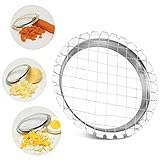 Stainless Steel Egg Slicer and Cutter - Fruit Cube Cutter for Salads, Tomatoes, Potatoes