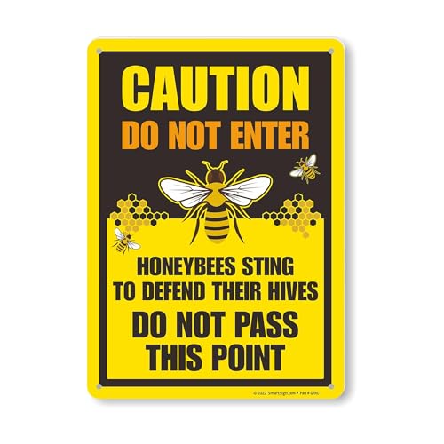 Panneau pour rucher Honeybees Sting pour sécuriser votre jardin et vos ruches