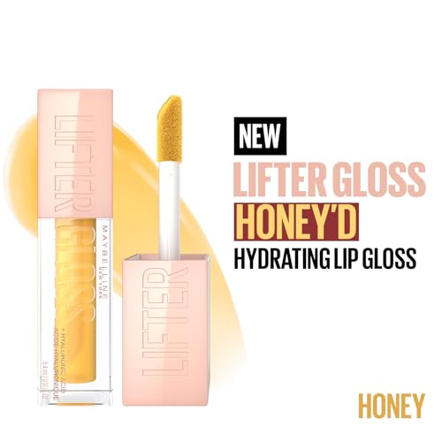 Image of Maybelline New York Lifter Gloss Hydrating Lip Gloss, Honey | Gloss Hydrating Honey'd Lip Gloss with Hyaluronic Acid