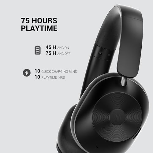 Image of OneOdio Focus A5 Wireless Over-Ear Headphones, Hybrid Active Noise Cancelling, 75H Playtime, Hi-Res LDAC Wireless Audio, Bluetooth 5.4, Built-in Mic for Clear Calls, Low Latency Game Mode
