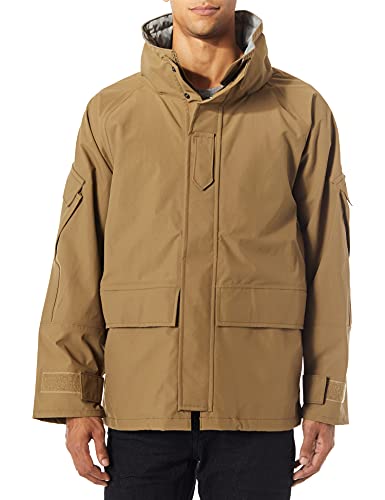 Image of Tru-Spec Men's Outerwear Series H2O Proof Gen2 ECWCS Breathable Parka with Hood and Ventilation for Outdoor Use, Coyote, Large Tall