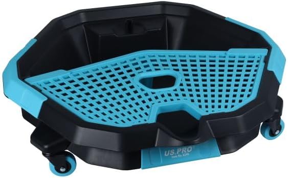 US PRO Tools 8 Litre Oil Drain Pan & Tool Caddy on Castors Garage Tray