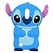 Blue Stitch Case for LG Aristo 2/LG Zone 4/Tribute Dynasty/K8 2018 /Rebel 3 LTE/Fortune 2,3D Cartoon Animal Character Design Cute Soft Silicone Kawaii Cover,Cool Cases for Kids Boys Girls (K8 2017)