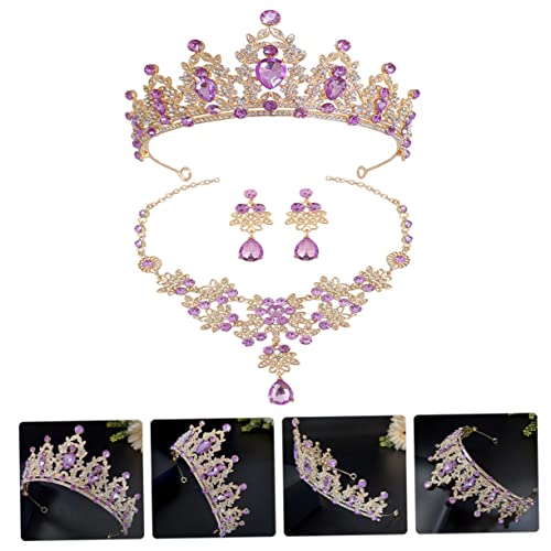 SOIMISS Joias De Noiva Tiaras Para Mulheres Strass Labret Joias Colar Vermelho Roxo Roupa Vermelha P