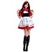 dmsc Halloween Costume féminin Petit Chaperon Rouge Cosplay Anime Costume Party Cosplay Jeu Uniforme Femme de ménage Pack. (Couleur : A, Taille : One Size)