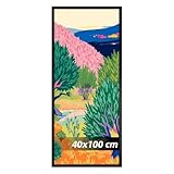 Vasemouh Marco de Fotos de 40x100 cm, Marco Negro de Aluminio