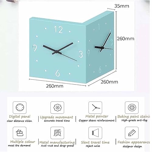 Horloge murale d'angle en forme de corne double face CLOUDEMO