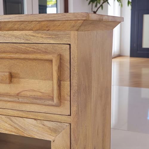Image of The Attic Ardenwood Classic Glass Door Sideboard,Wooden Sideboard Cabinet,Natural Glass