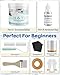 Tile Paint, 17oz Tub and Tile Paint Refinishing Kit with Tools, Easy to Use for Countertop Bathroom Bathtub Kitchen Sink, Semi-Gloss White, Low Odor，25-30sq.ft