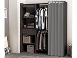 möbelando Kleiderschrank Schrank Holzschrank Schlafzimmerschrank Flurschrank Clara I Vulcano-Eiche