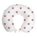 ABAKUHAUS Lumaca Cuscino da Viaggio, Piccolo insetto Graphic Design, Accessorio in Schiuma di Memoria per Viaggio, 30 cm x 30 cm, Bianco Vermilion