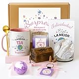 Kembilove® Pack Regalo Tia | Regalo Personalizado para Mujer con Mensaje de Cariño | Detalle Original para Cumpleaños o Día Especial | Caja Sorpresa Emotiva y Familiar