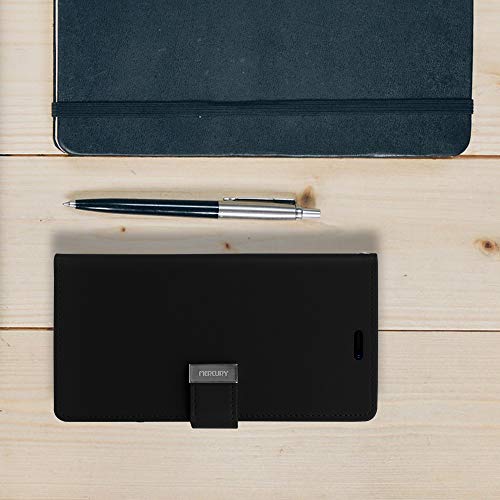 Goospery Rich Wallet For Apple Iphone Xs Max Case (2018) Extra Card Slots Leather Flip Cover - Black #TOP1