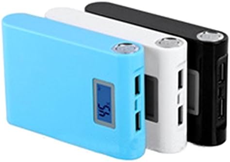 ANJO 12000mah - Blue - High Capacity External Power Bank Flash Charger with Torch for Apple iPhone 5 4s 4; Samsungs, Android Smartphones, Tablets & More. BONUS: USB wall charger