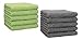 Produktbild Betz 10 Stück Gästehandtücher Premium 100% Baumwolle Gästetuch-Set 30x50 cm Farbe apfelgrün und anthrazit